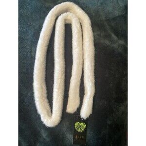 NWT Faux Fur Belt Fuzzy Coat Jacket Cardigan Outwear Waist Tie Sash Belt